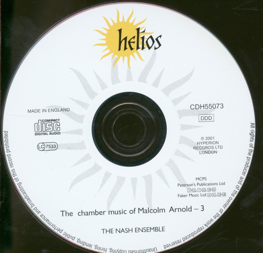 Nash Ensemble - Chamber Music Of Malcolm Arnold - 3 - Cd