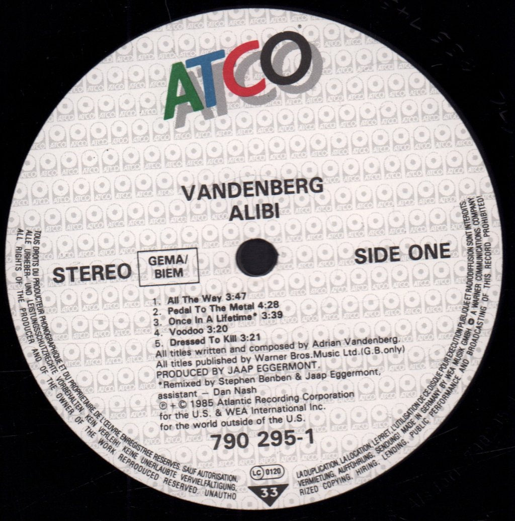 Vandenberg - Alibi - Lp