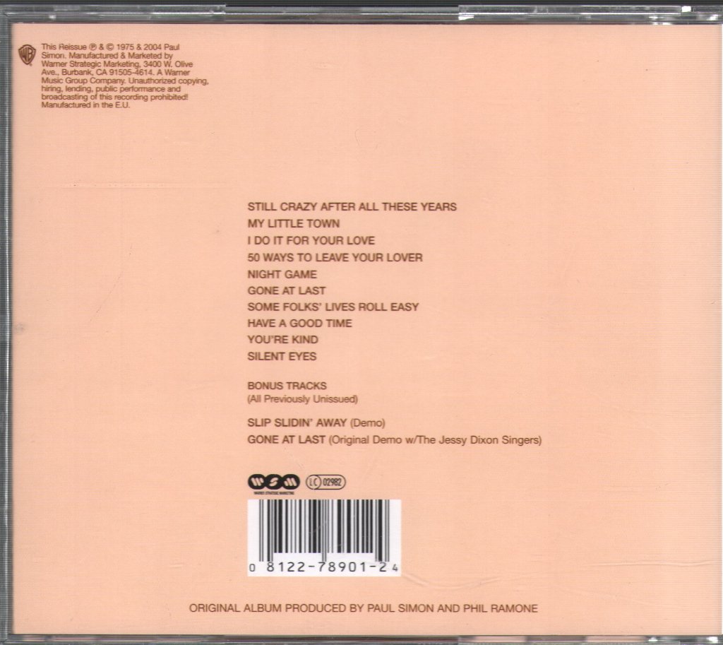 Paul Simon - Still Crazy After All These Years - Cd