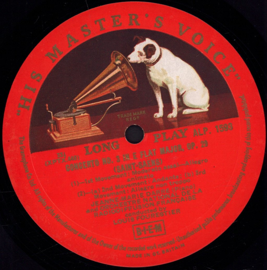 Jeanne-Marie Darré - saint-saens Piano Concertos Nos. 1 & 3 - Lp