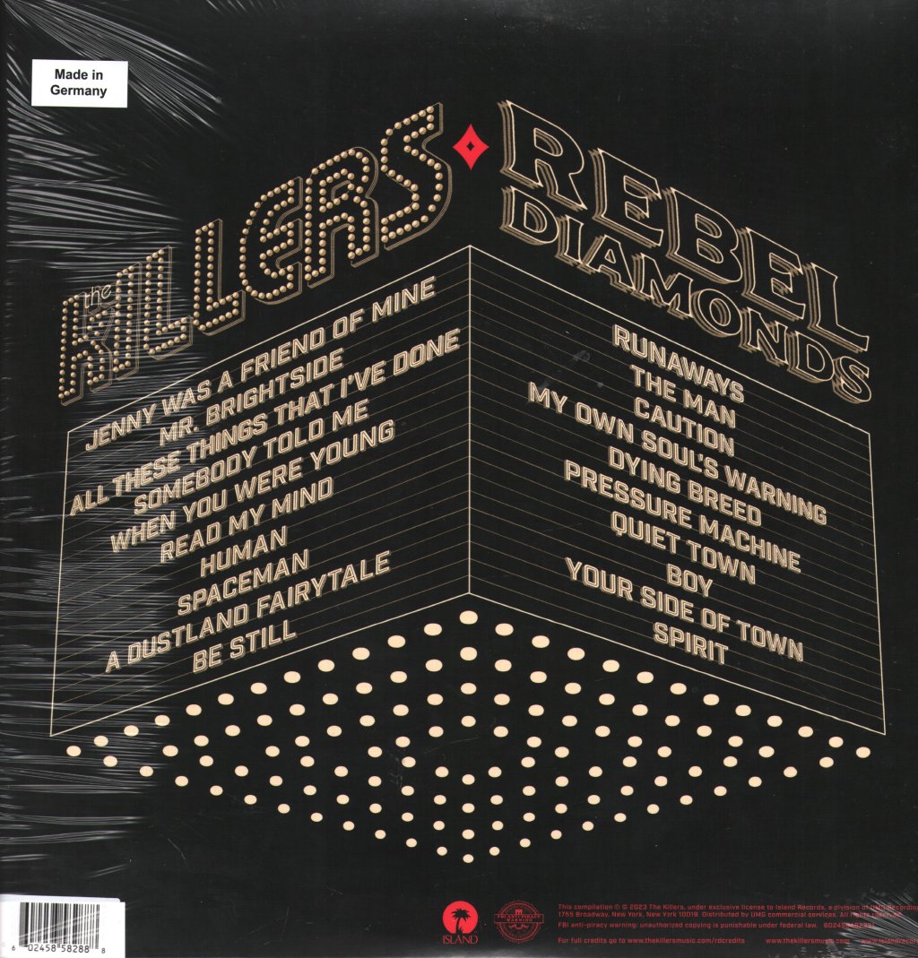 Killers - Rebel Diamonds - Double Lp