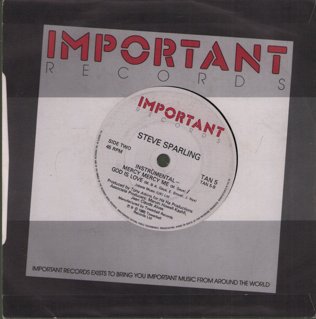 Steve Sparling - Mercy Mercy Me/God Is Love - 7 Inch