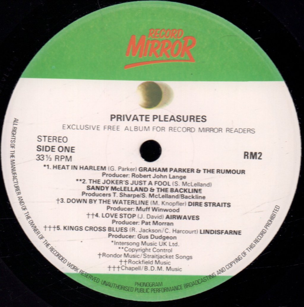 Private Pleasures - Record Mirror Compilation - Lp