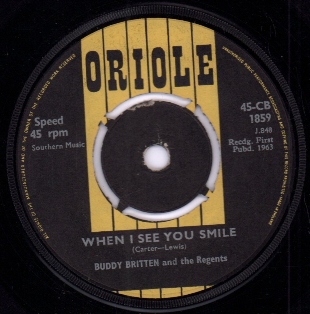 Buddy Britten And The Regents - My Resistance Is Low - 7 Inch
