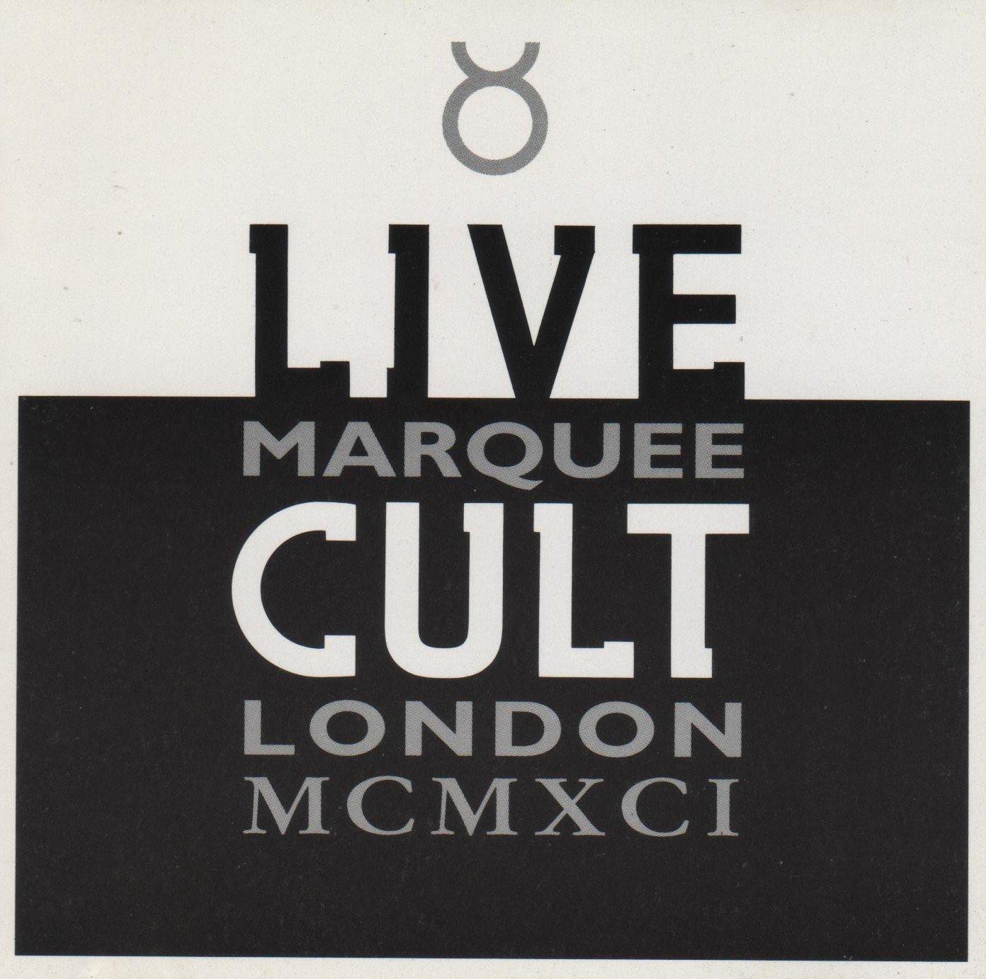 Cult - Live Cult (Marquee London McMxci) - Double Cd