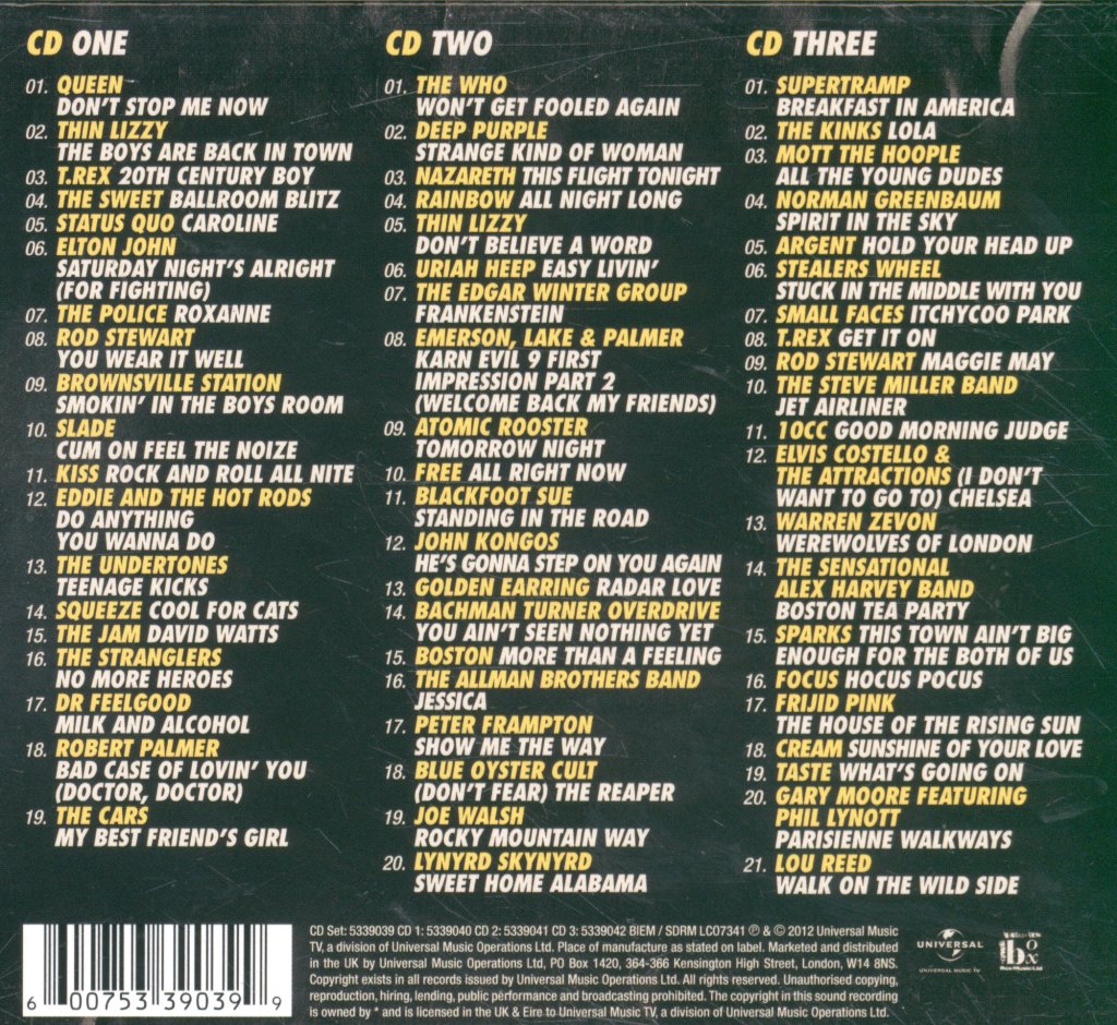 Various Artists - Boys Are Back In Town - Triple Cd