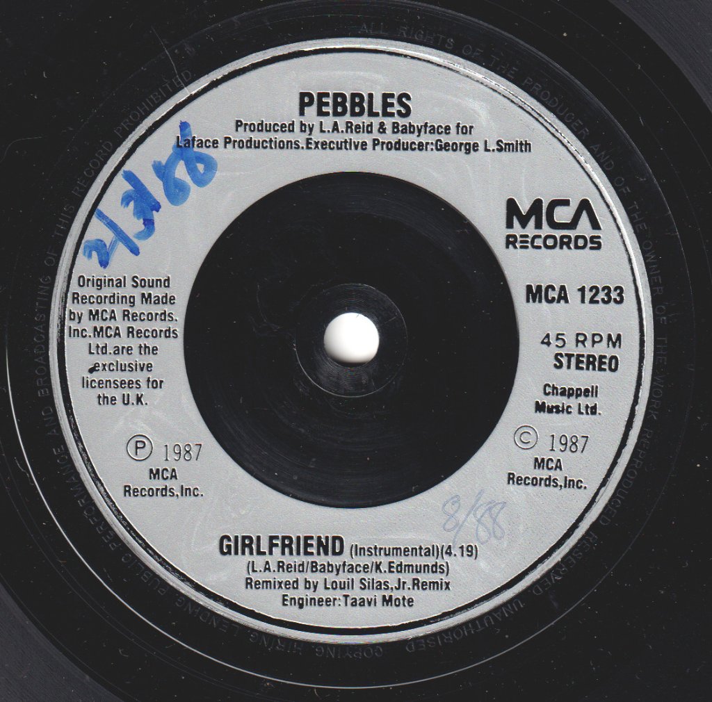 Pebbles (Female Singer) - Girlfriend - 7 Inch