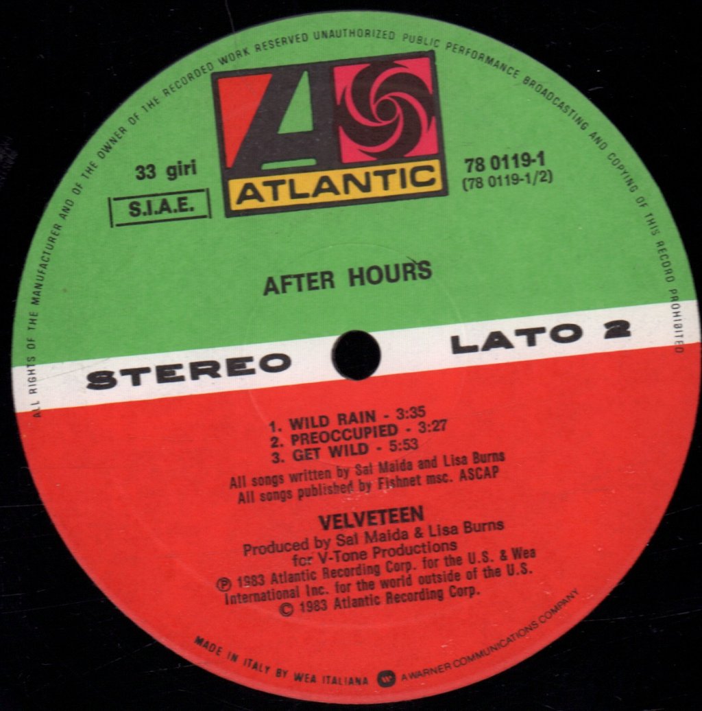Velveteen - After Hours - Lp