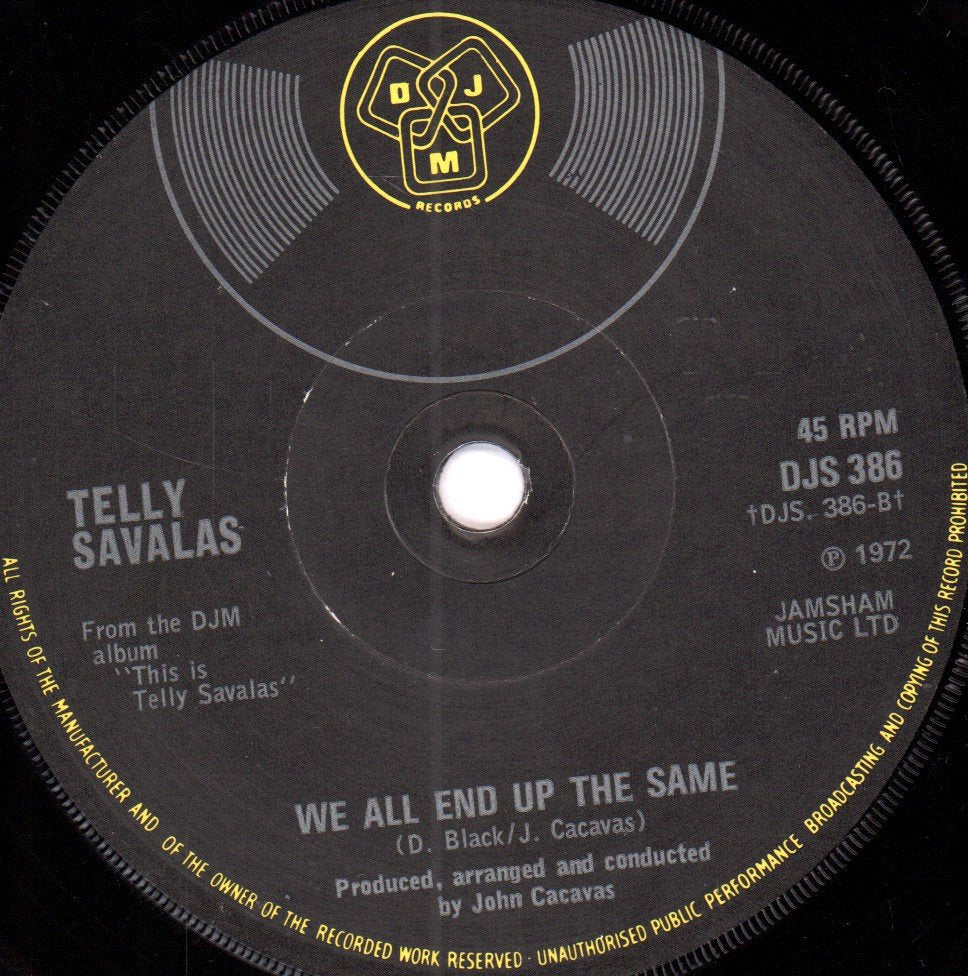Telly Savalas - Try To Remember - 7 Inch