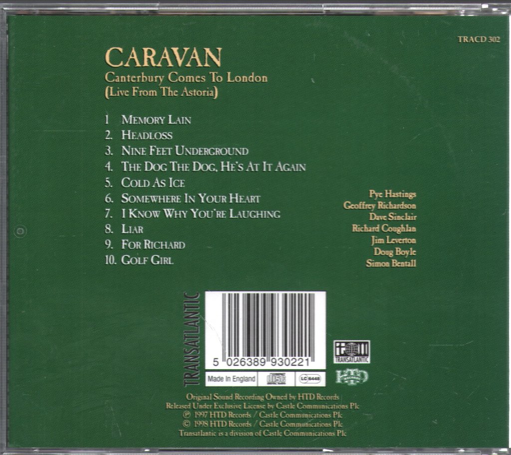 Caravan - Canterbury Comes To London (Live From The Astoria) - Cd