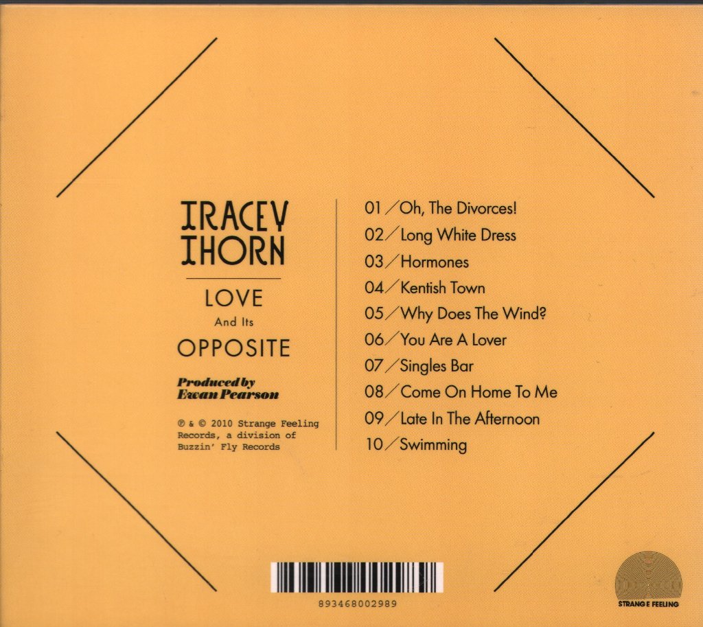 Tracey Thorn - Love And Its Opposite - Cd