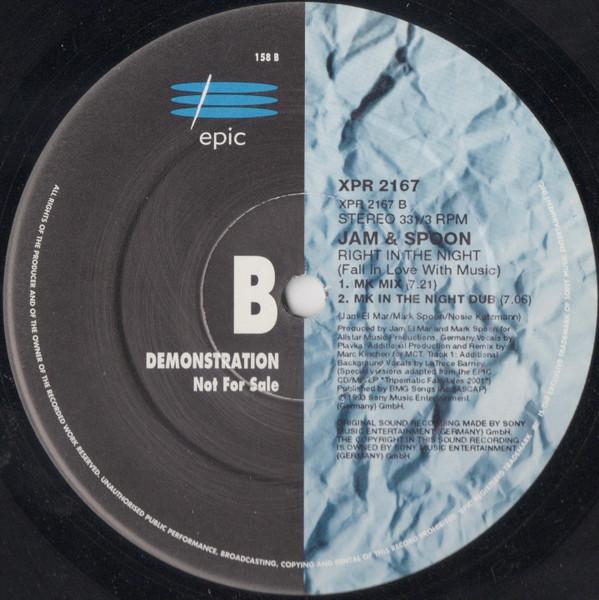 Jam And Spoon - Right In The Night (Fall In Love With Music) - 12 Inch