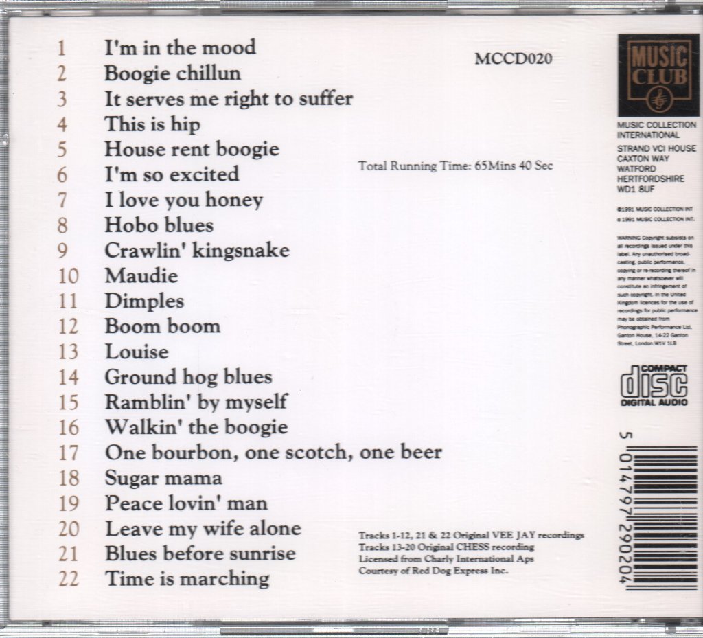 John Lee Hooker - Best Of - Cd