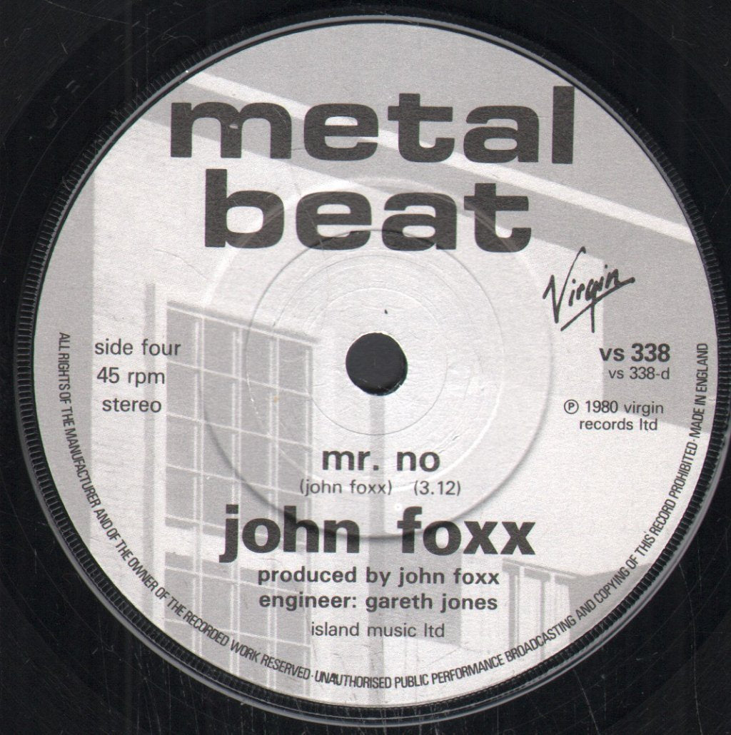 John Foxx - No One Driving - Double 7 Inch