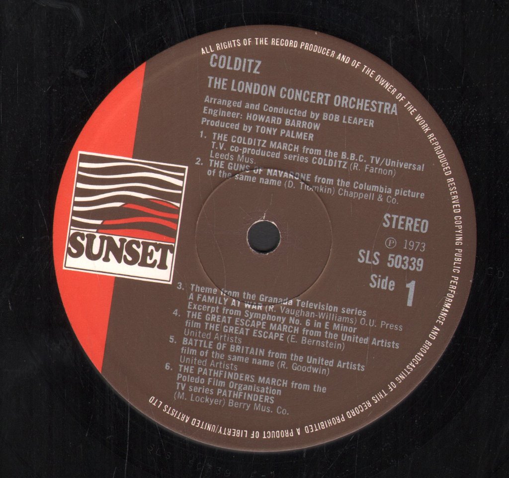 London Concert Orchestra - Colditz Outstanding War Themes.... - Lp