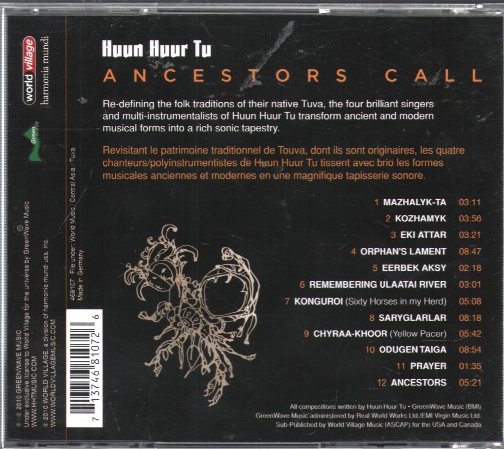 Huun-Huur-Tu - Ancestors Call - Cd