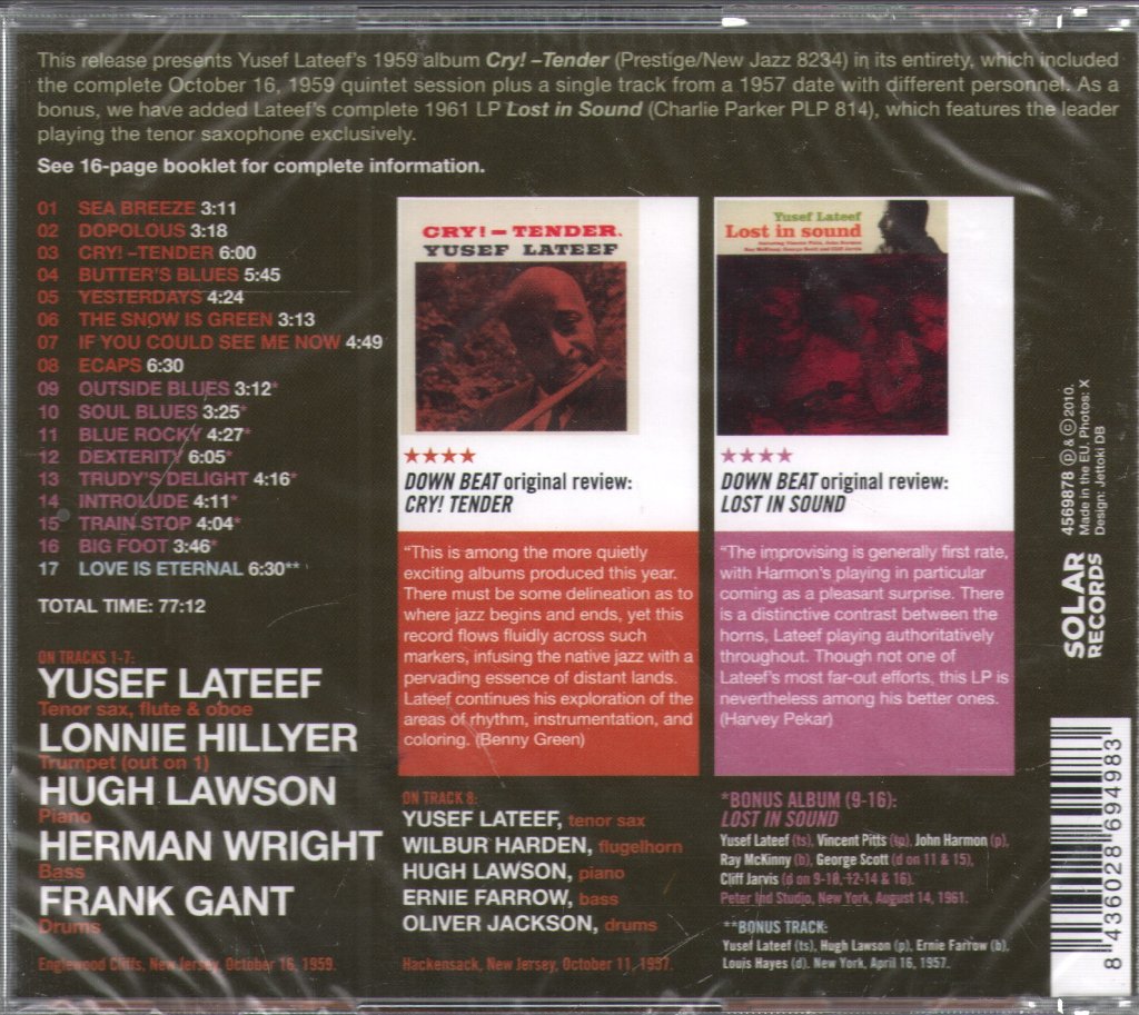 Yusef Lateef - Cry! - Tender - Cd
