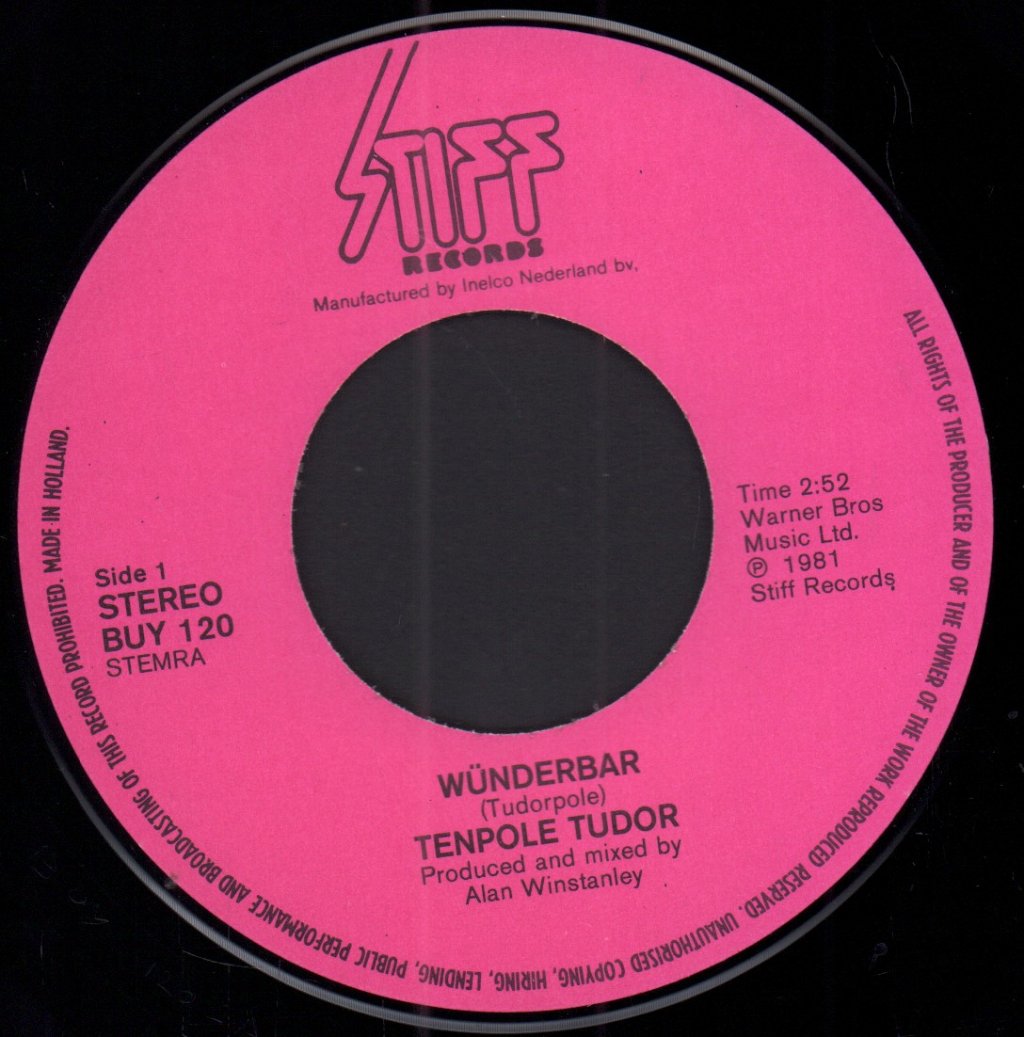 Tenpole Tudor - Wunderbar - 7 Inch