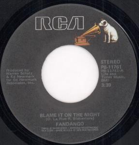 Fandango - Blame It On The Night - 7 Inch