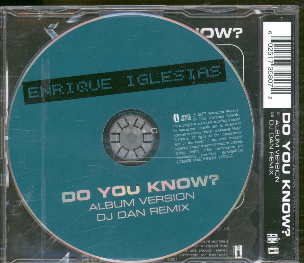 Enrique Iglesias - Do You Know - Cd