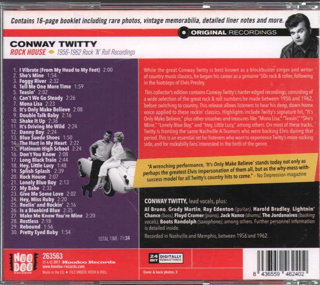 Conway Twitty - Rock House, 1956-1962 Rock 'n' Roll Recordings - Cd