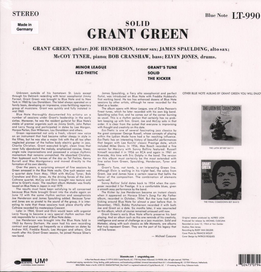Grant Green - Solid - Lp