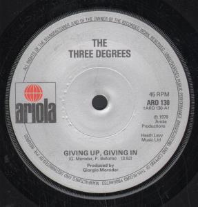 Three Degrees - Giving Up Giving In - 7 Inch