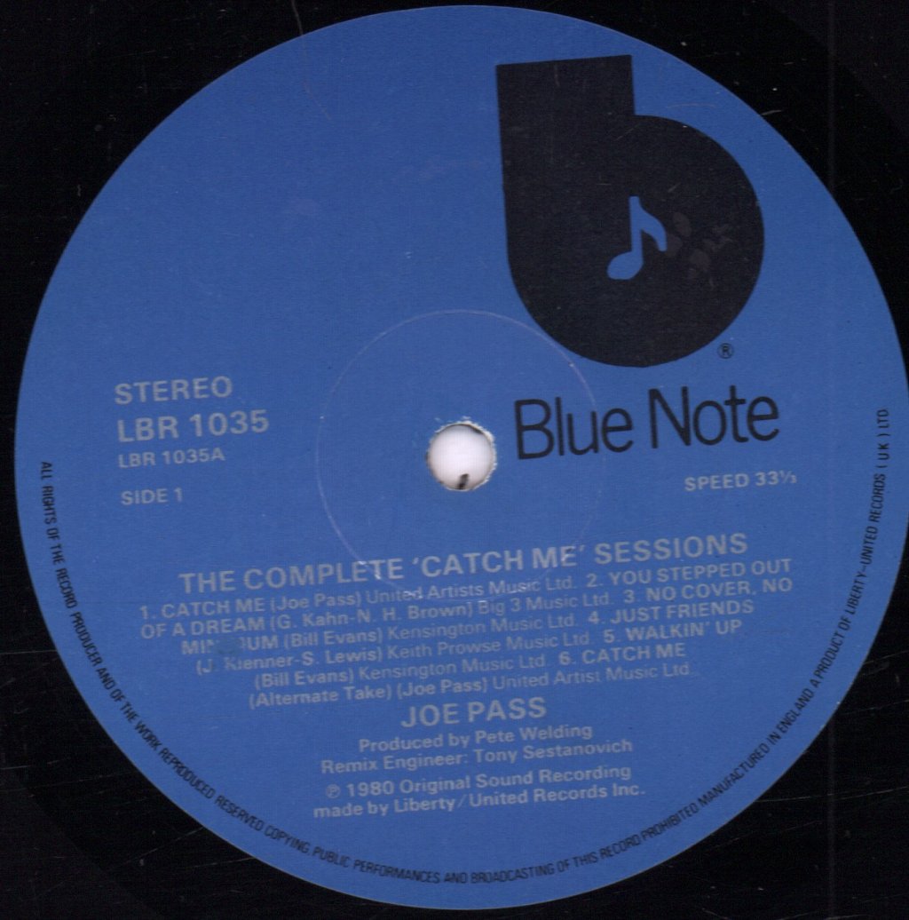 Joe Pass - Complete Catch Me Sessions - Lp