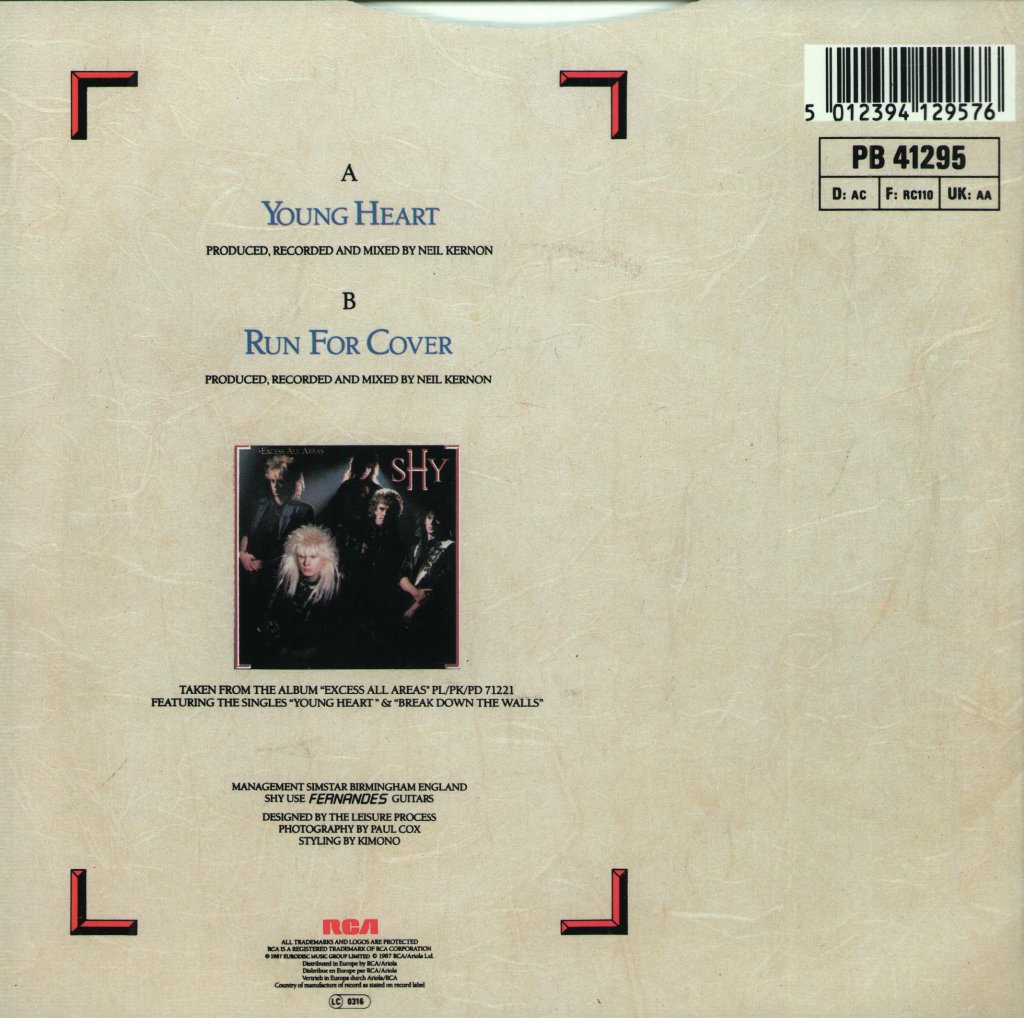 Shy (Rock/Nwobhm Group) - Young Heart - 7 Inch