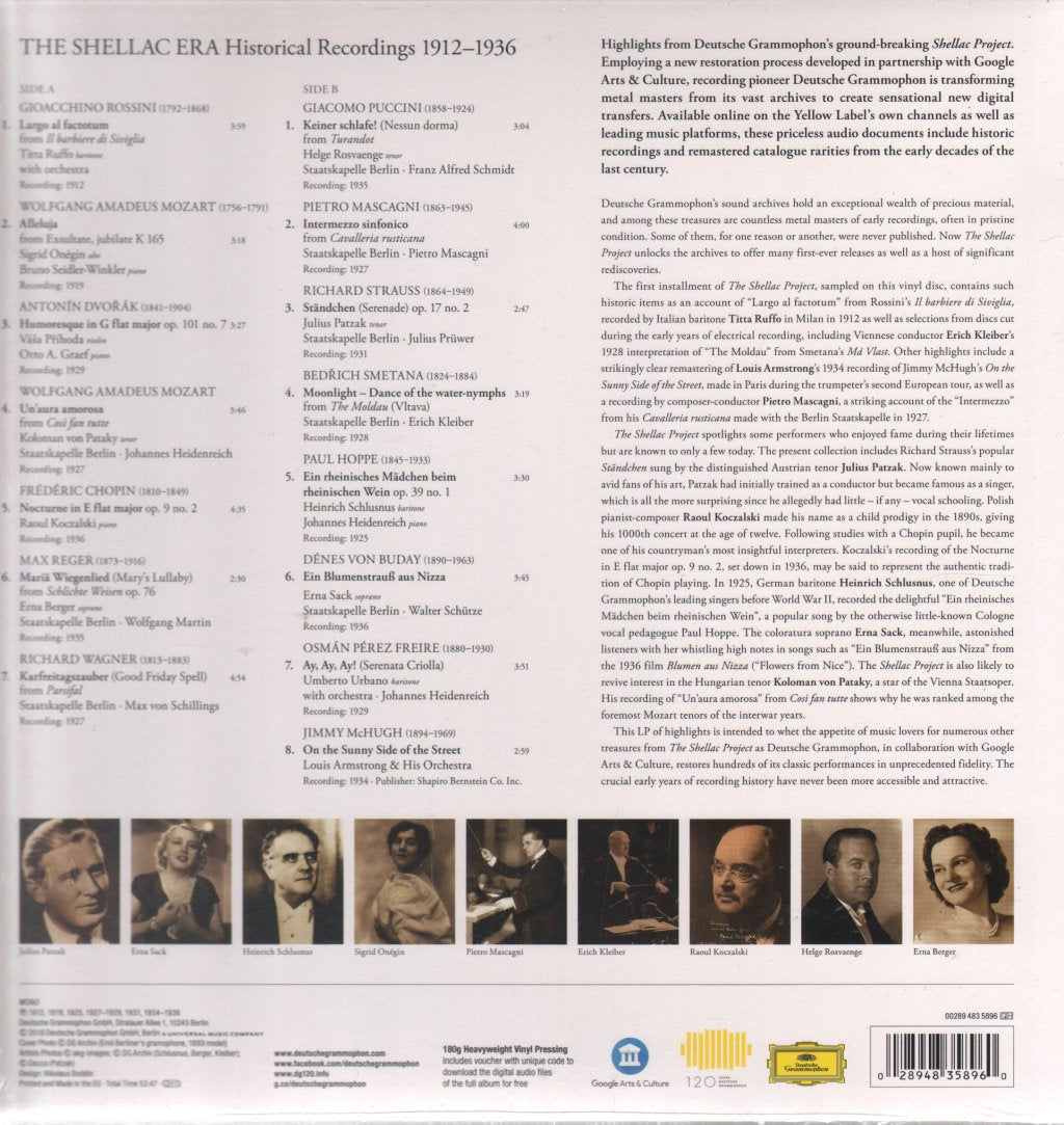 Various Artists - Shellac Era: Historical Recordings 1912-1936 - Lp