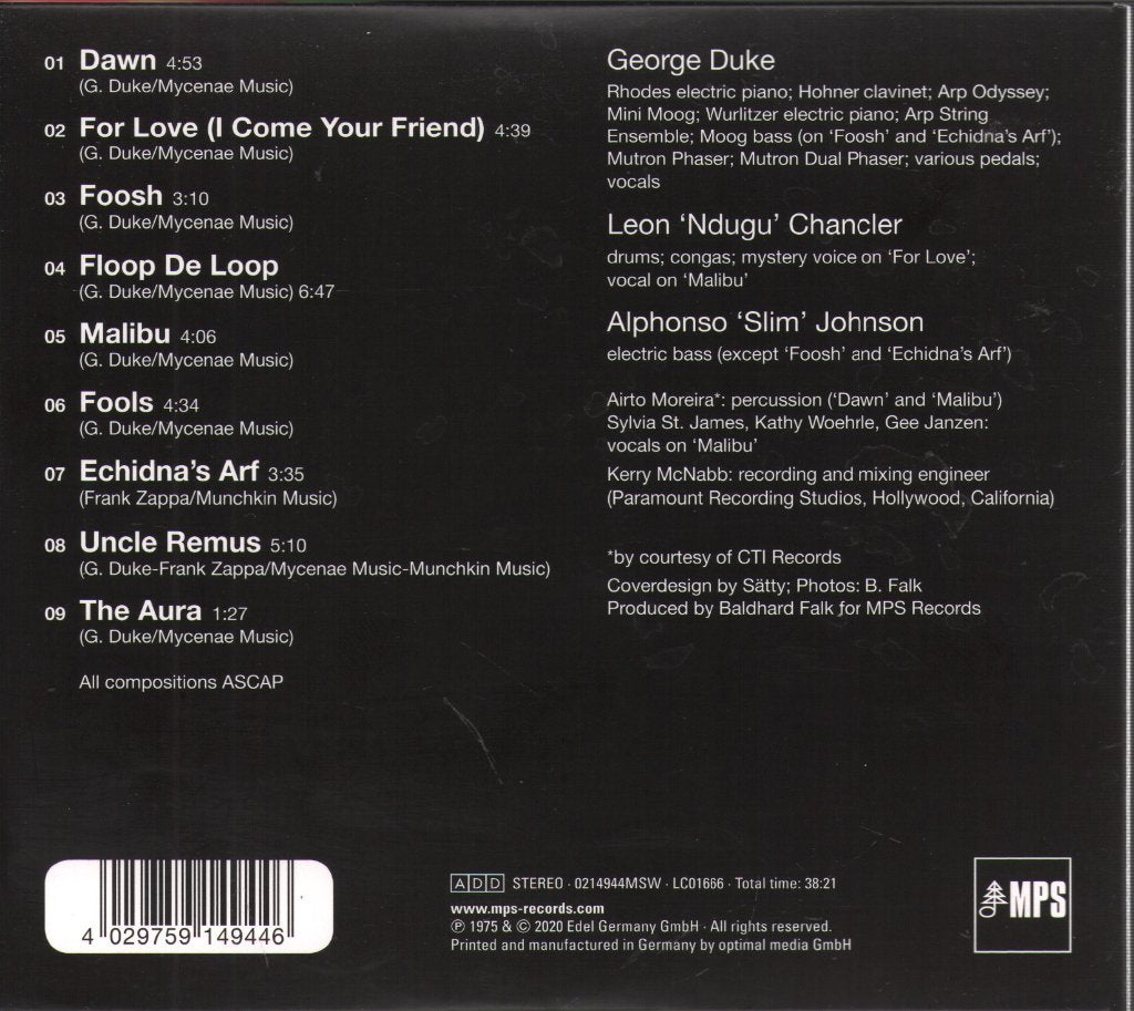 George Duke - Aura Will Prevail - Cd