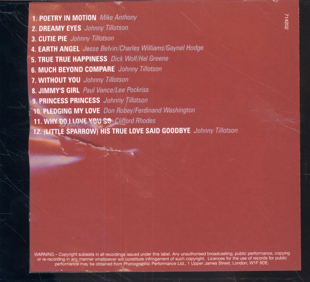 Johnny Tillotson - Johnny Tillotson's Best - Cd