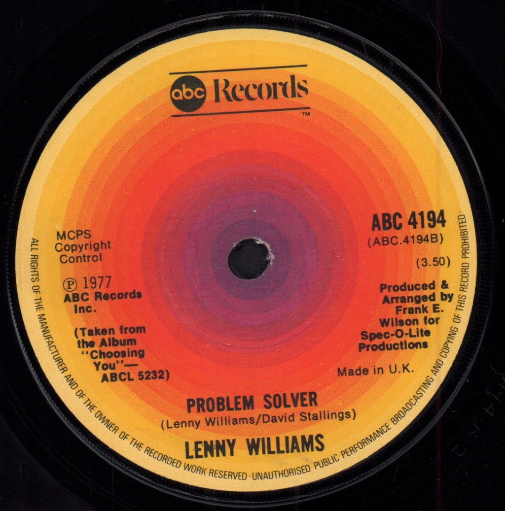 Lenny Williams - Shoo Doo Fu Fu Ooh - 7 Inch