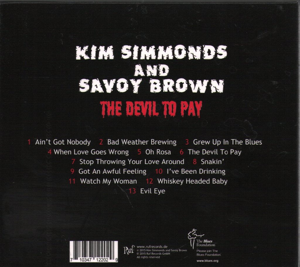 Kim Simmonds & Savoy Brown - Devil To Pay - Cd