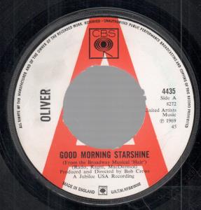 Oliver (60'S Singer) - Good Morning Starshine - 7 Inch