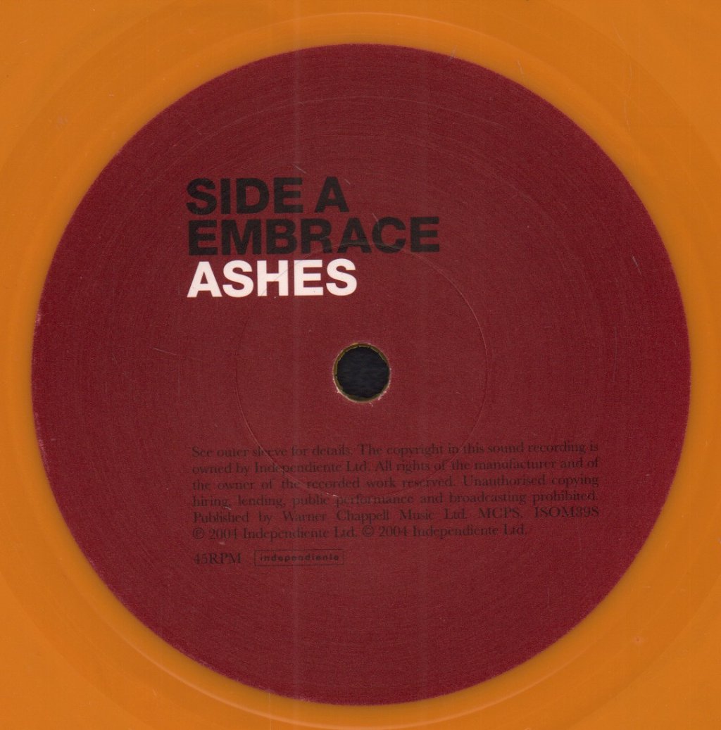 Embrace - Ashes - 7 Inch