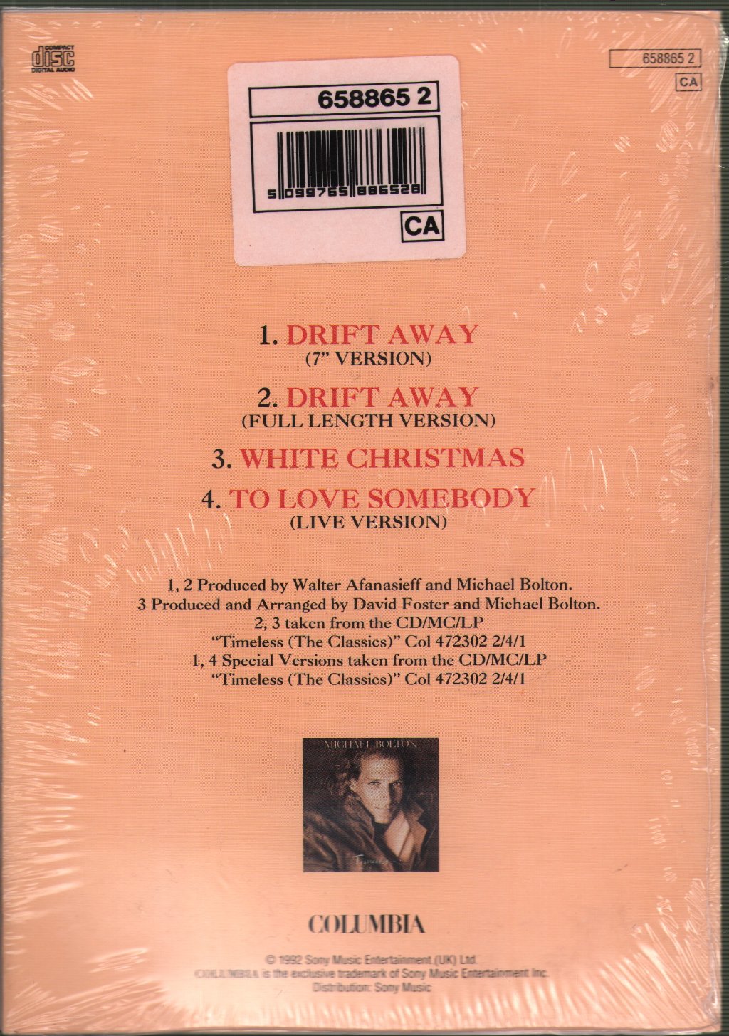 Michael Bolton - Drift Away - Cd