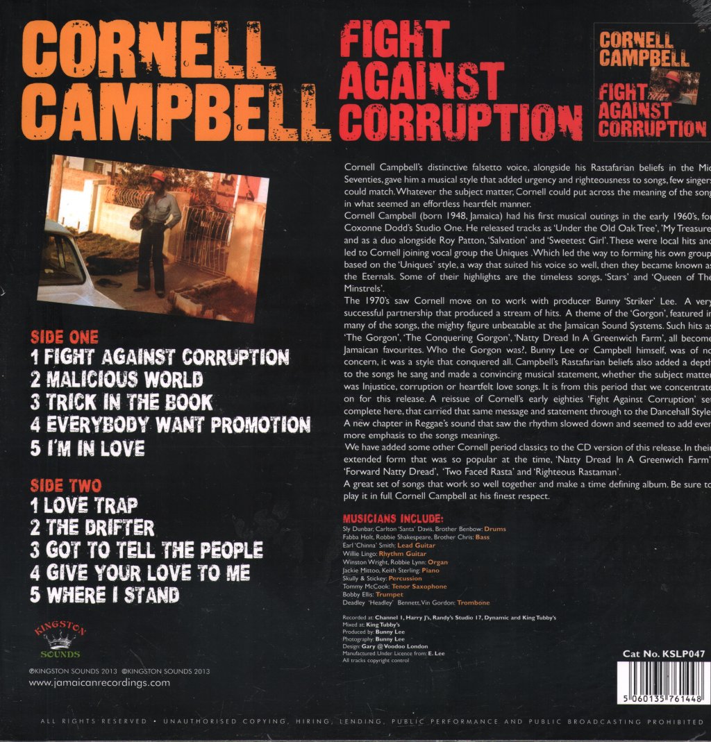 Cornell Campbell - Fight Against Corruption - Lp