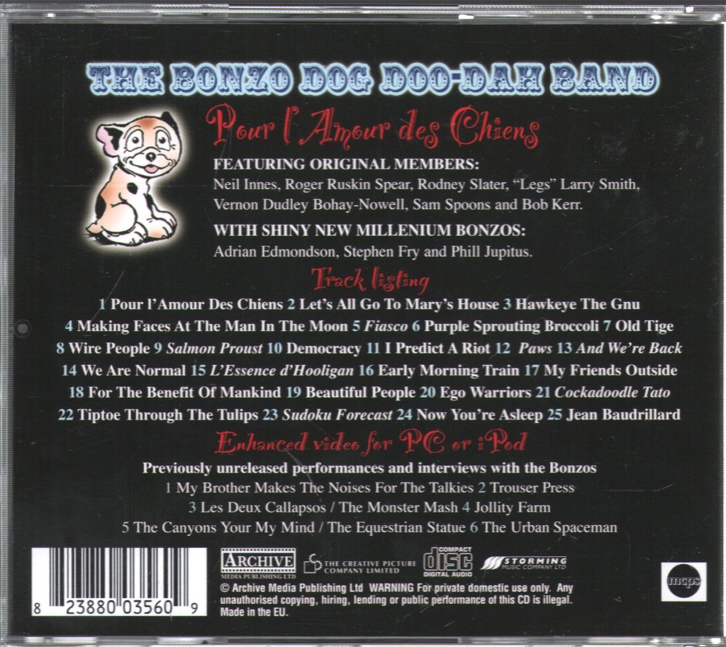 Bonzo Dog Doo-Dah Band - Pour L'Amour Des Chiens - Cd