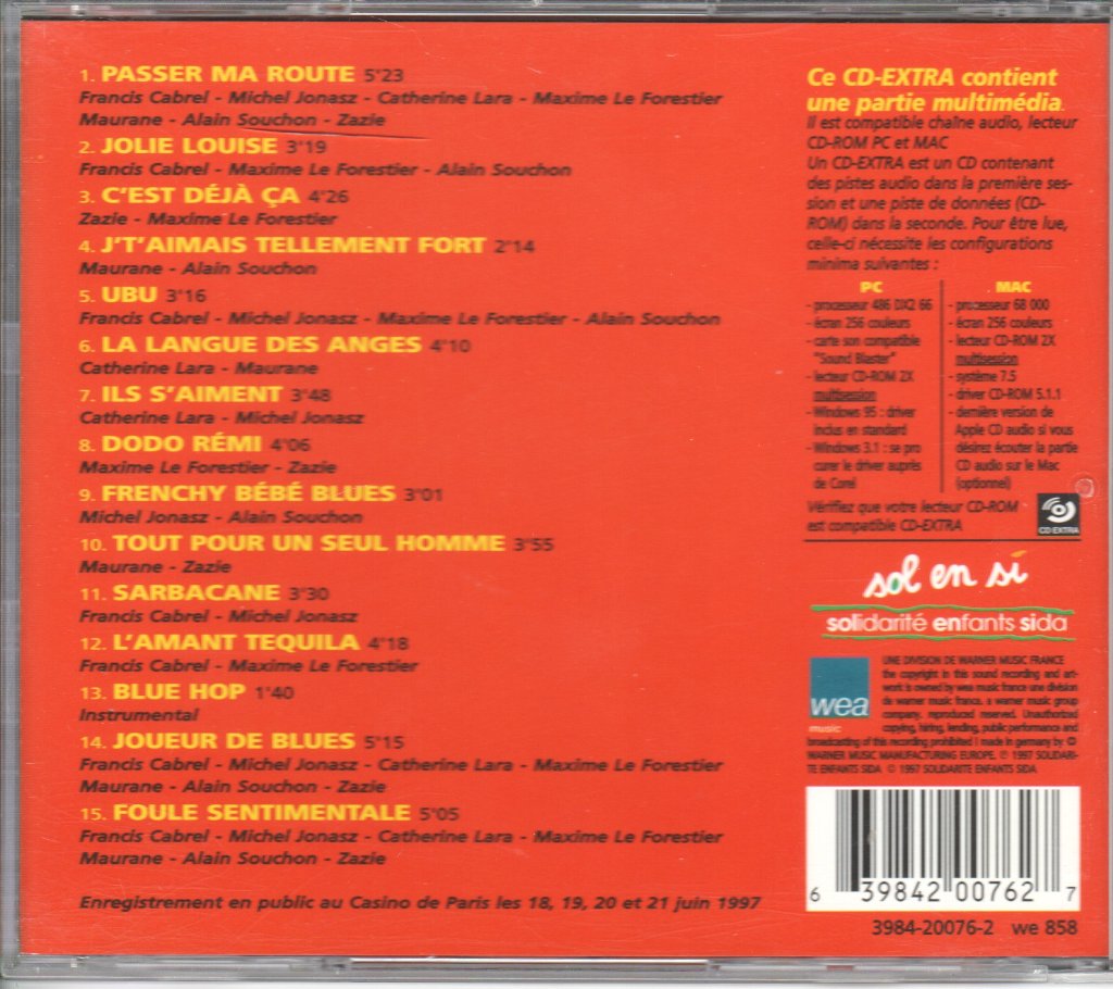 Sol En Si - Sol En Si (Solidarité Enfants Sida) - Cd
