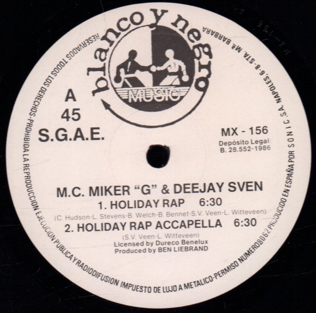 M.c.miker G And Deejay Sven - Holiday Rap - 12 Inch