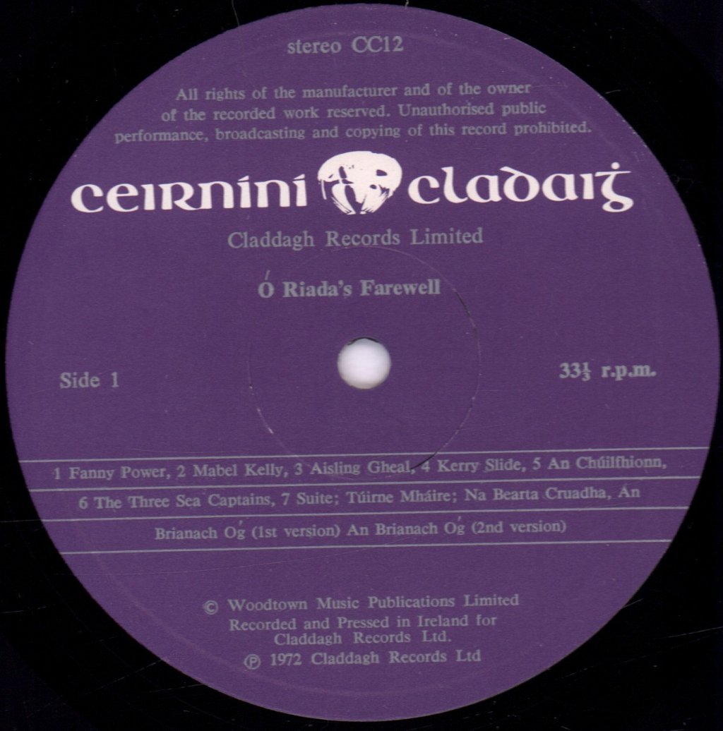 Sean O Riada - O Riada's Farewell - Lp