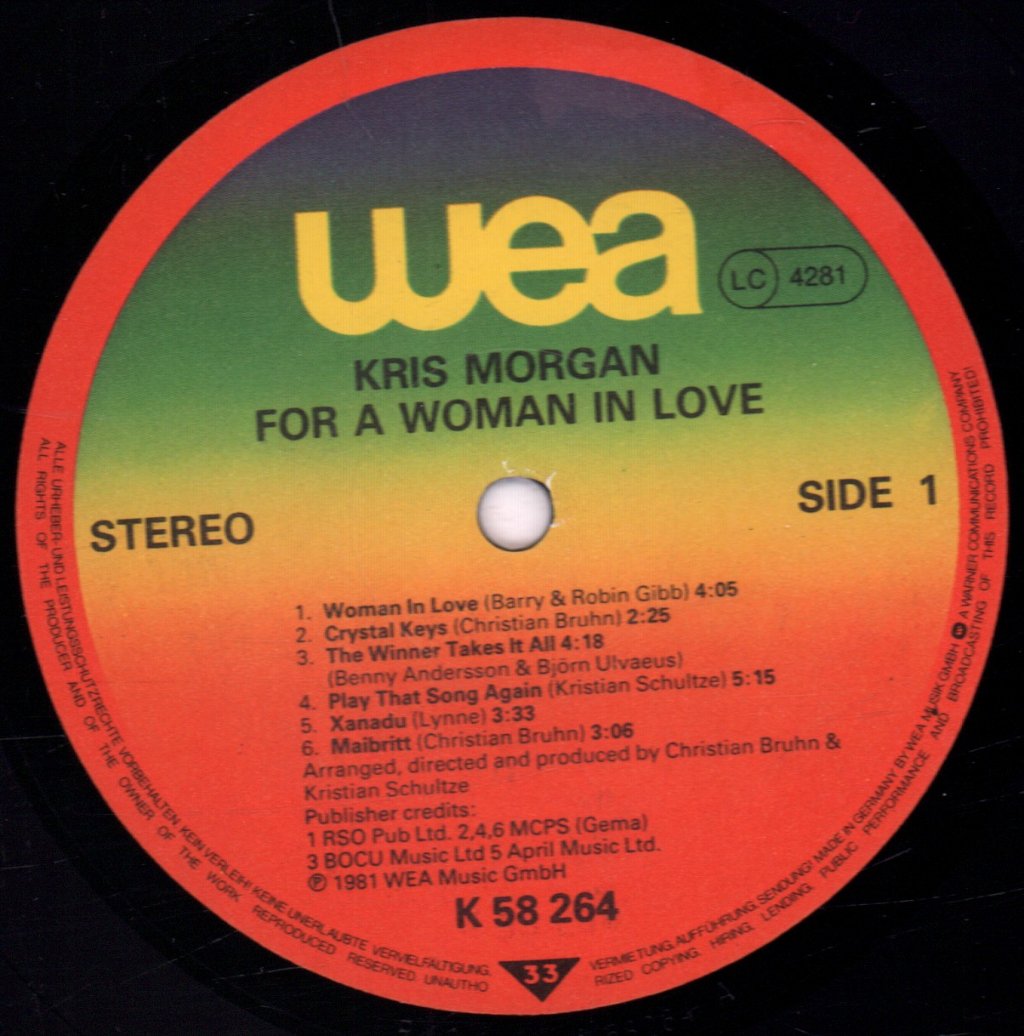 Kris Morgan - For A Woman In Love - Lp