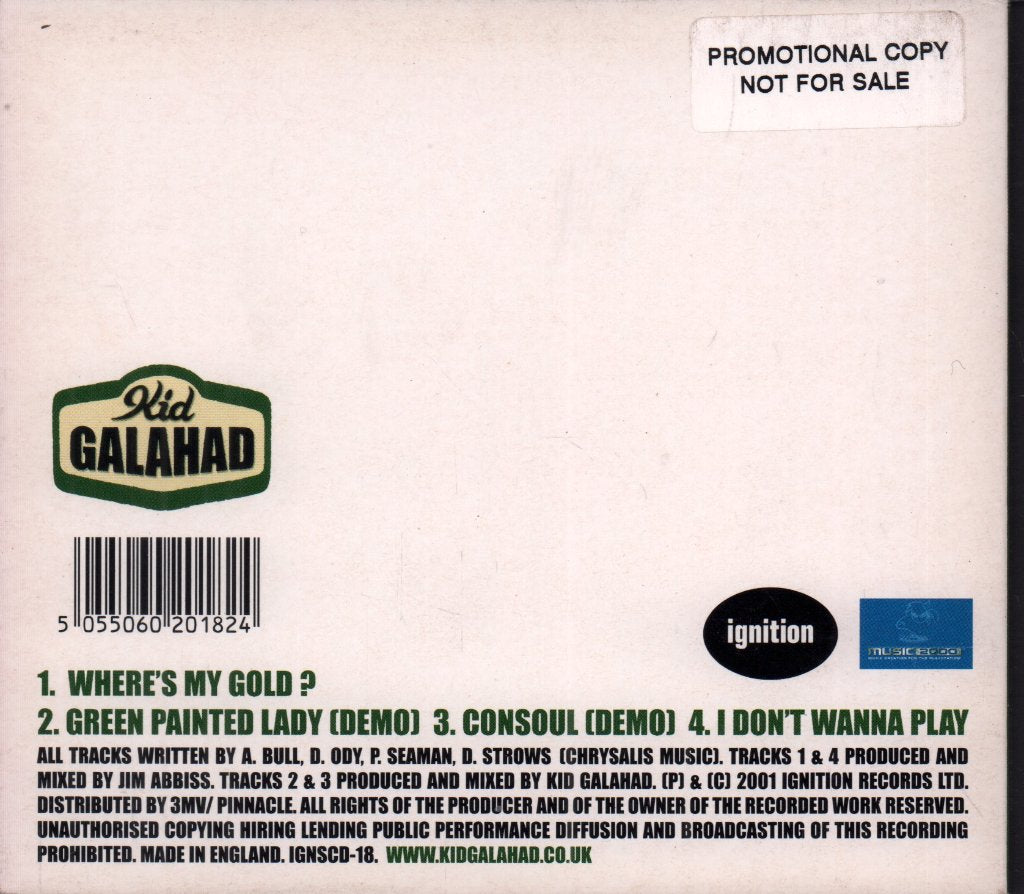 Kid Galahad - Where's My Gold Ep - Cd