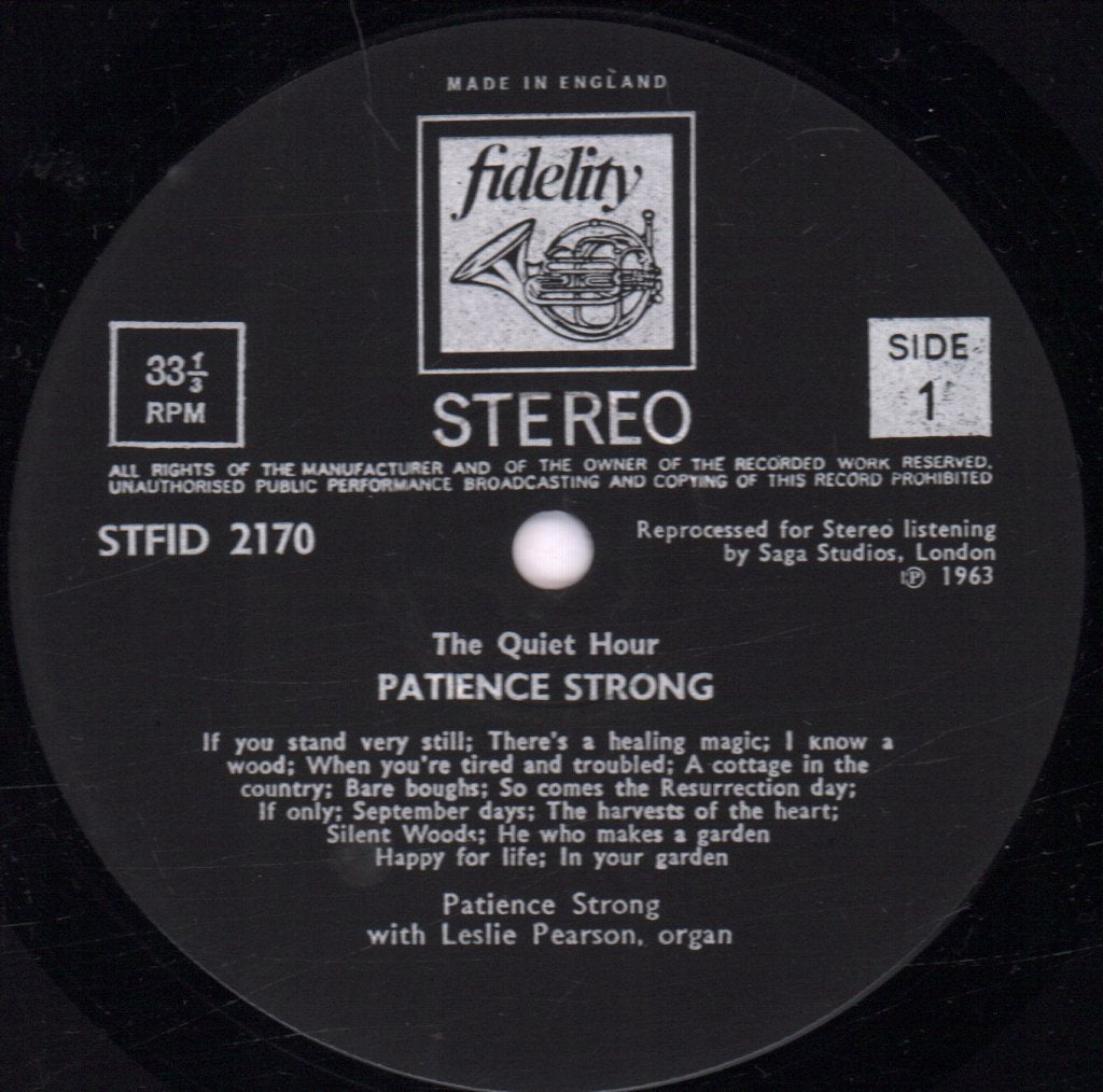 Patience Strong - Quiet Hour - Lp