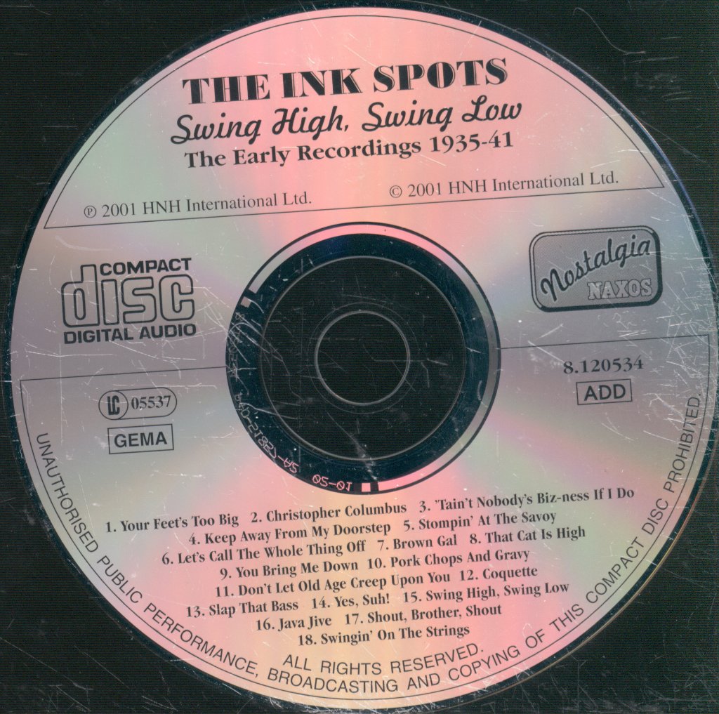 Inkspots - Swing High, Swing Low - The Early Recordings 1935-41 - Cd
