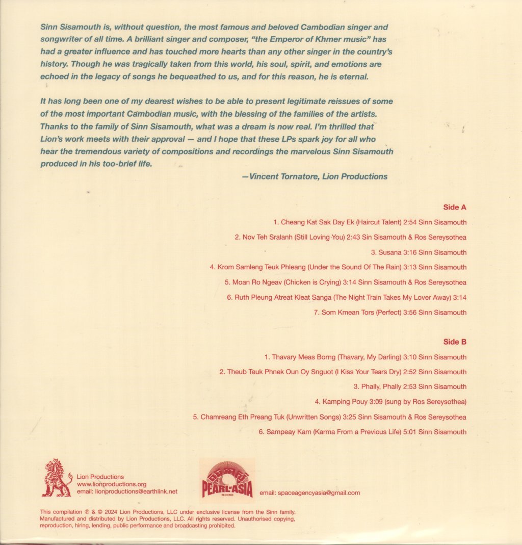 Sinn Sisamouth - Groove Club Vol. 5: Sinn Sisamouth 2 - Lp