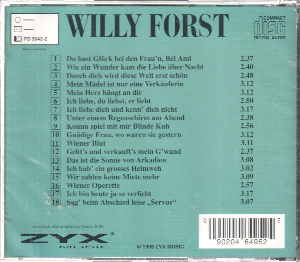 Willy Forst - Willy Forst - Cd