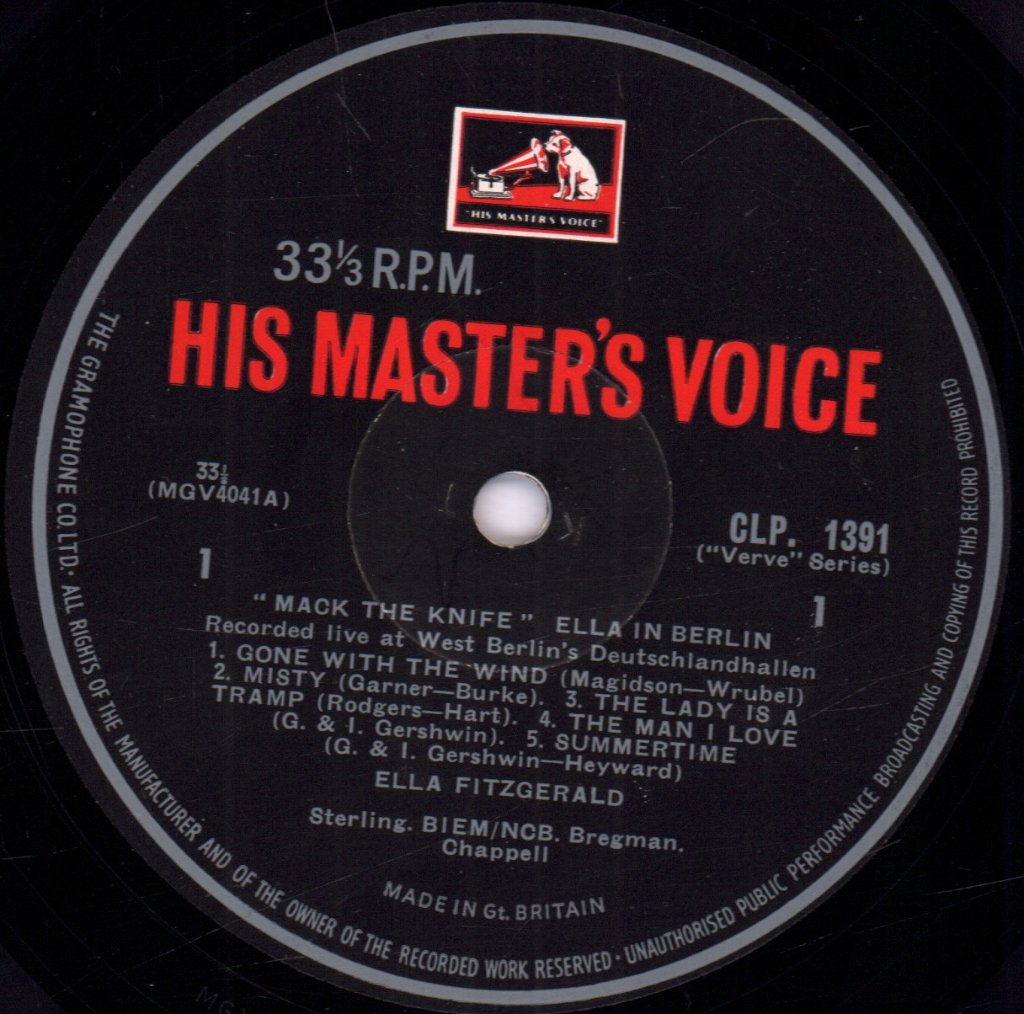 Ella Fitzgerald - Mack The Knife - Ella In Berlin - Lp