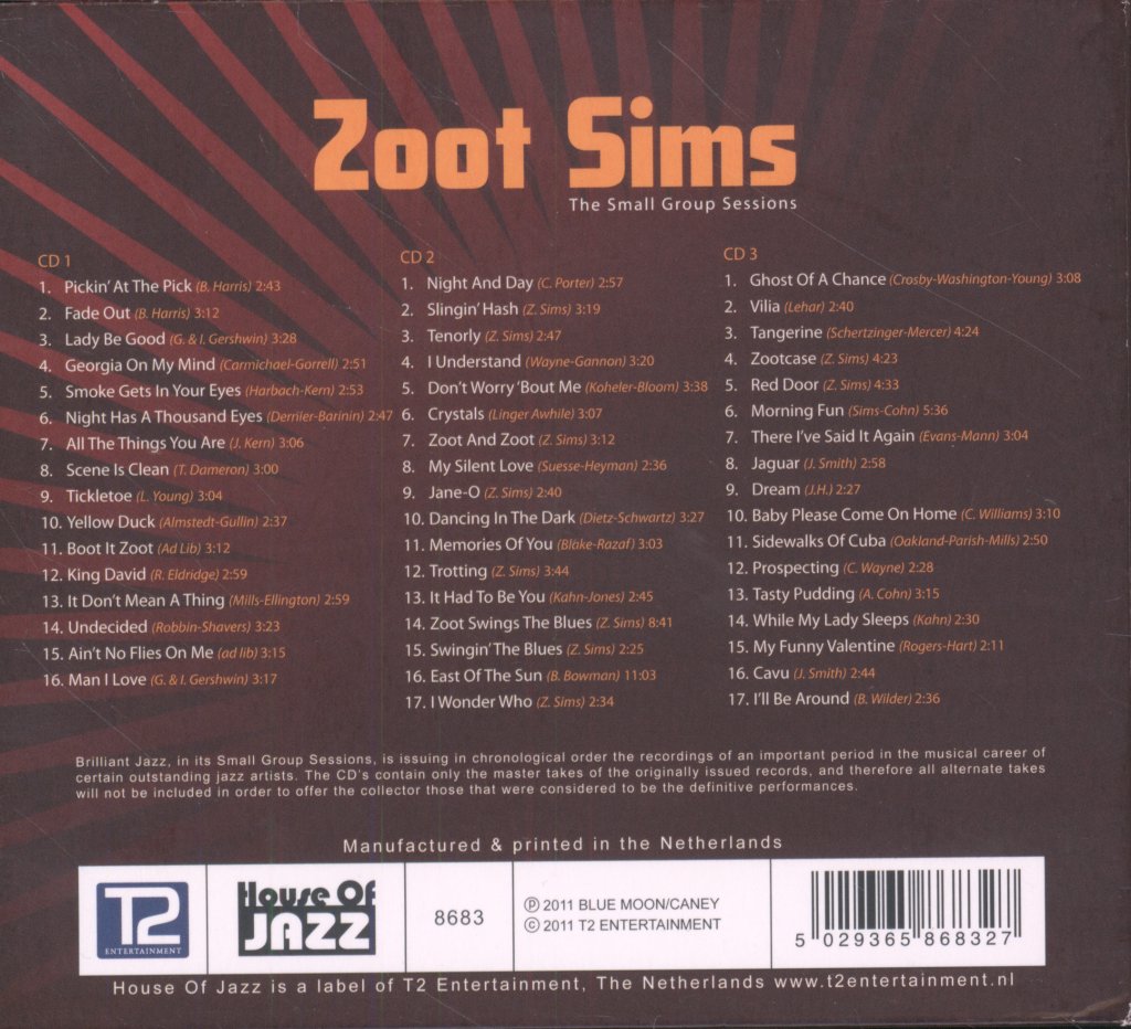 Zoot Sims - Small Group Sessions 1944-1953 - Cd Set